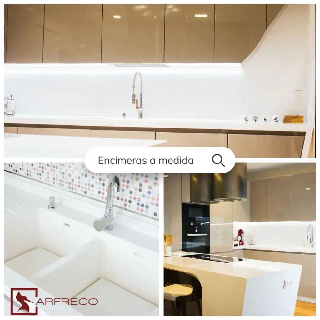 Cocinas modernas con encimeras a medida de Arfreco