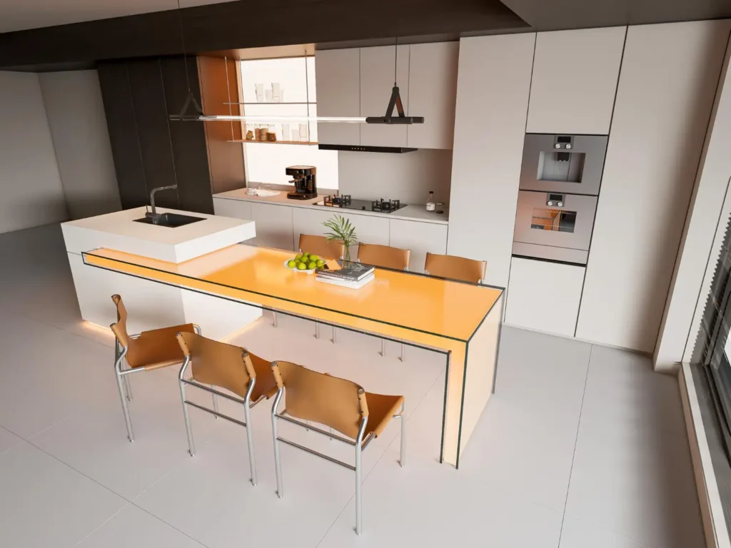 plano 3d de cocina Arfreco